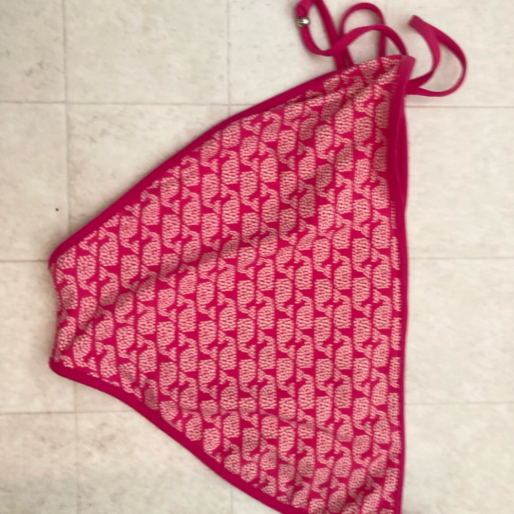Cute vineyard vines bikini bottom and ties w cute silver beads!